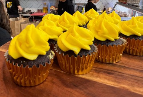 Yellow birthday cupcakes from Cakes by Laura C for Joey Zaza's 2025 birthday in Perth City