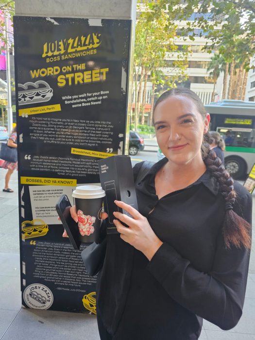 Coffee tumbler won at Joey Zaza's Coffee Roulette during our 2025 birthday event in Perth City