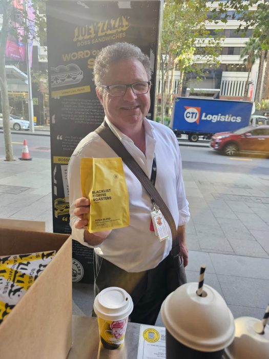 A bag of Blacklist Coffee Roasters coffee won at Joey Zaza's Coffee Roulette during our 2025 birthday event in Perth City