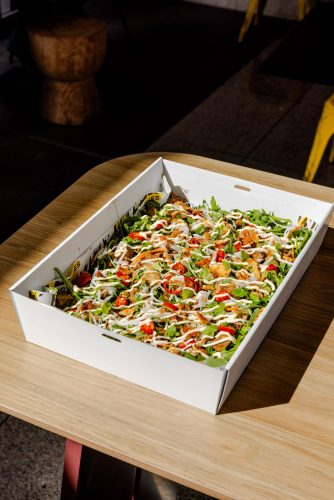 Salad party platter for EOFY catering in Perth. Box good for sharing.