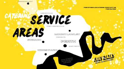 Service areas of Joey Zaza's office catering services in Perth